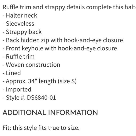 19 Cooper Strappy Ruffle Halter Dress - Picture 3 of 5